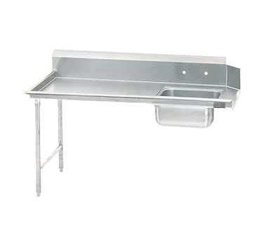 Advance Tabco DTS-S30-48L 47" Straight Soiled Dishtable w/ Left Table, Pre-Rinse Sink & Basket