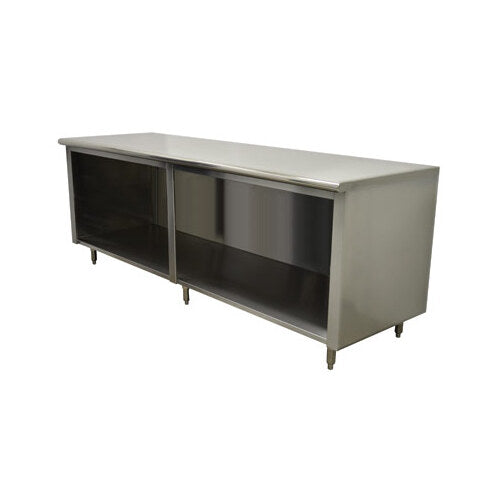 Advance Tabco EEB-SS-3010 120" Special Value Cabinet Base Open Front Work Table / 16 Gauge Top