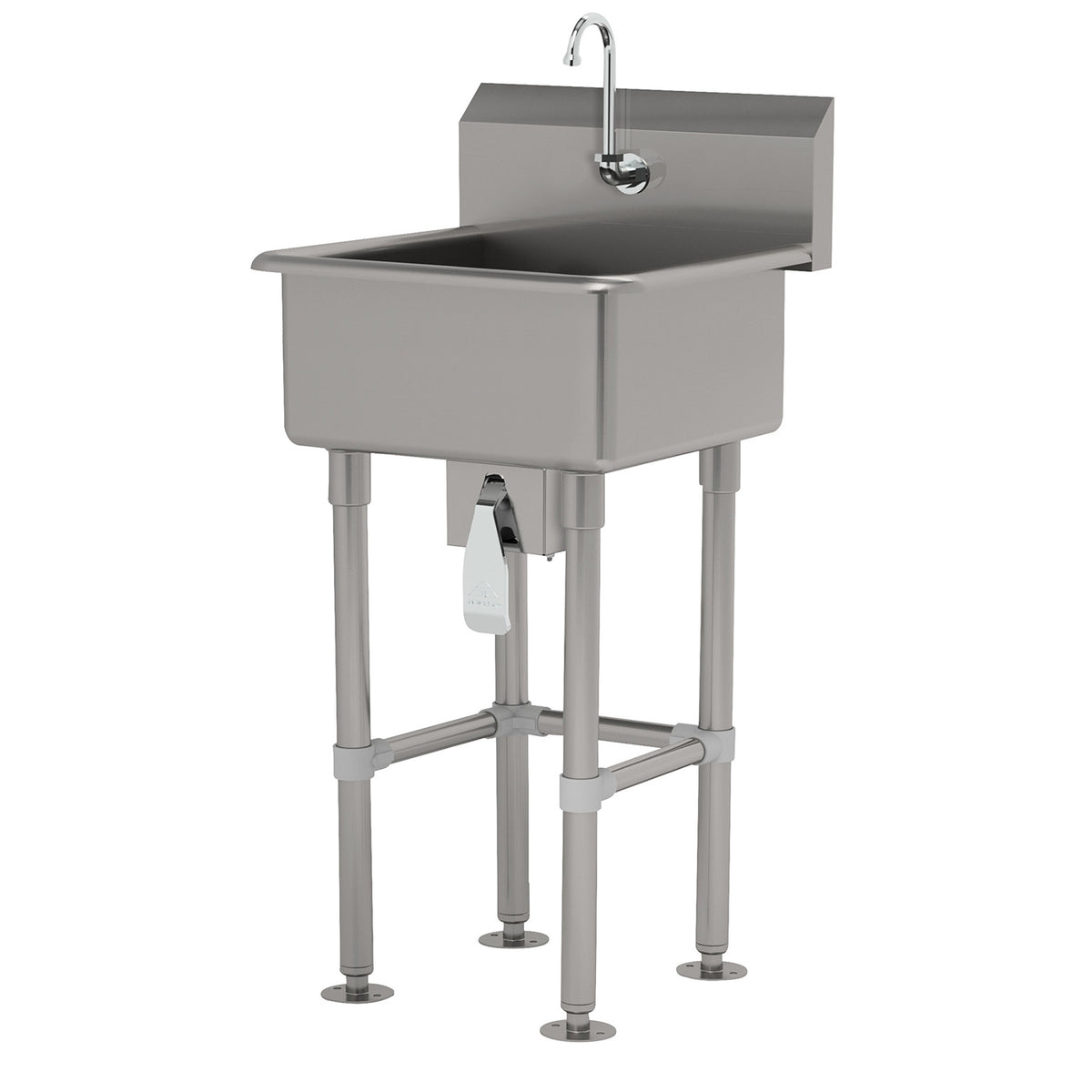 Advance Tabco FC-FM-2219KV 23" Freestanding Hand Sink without Faucet - Single Knee Valve / 16 g