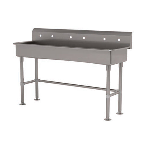 Advance Tabco FC-FM-60-ADA-F 60" Freestanding Multi-Station Hand Sink w/Wrist Faucet - 16 gauge