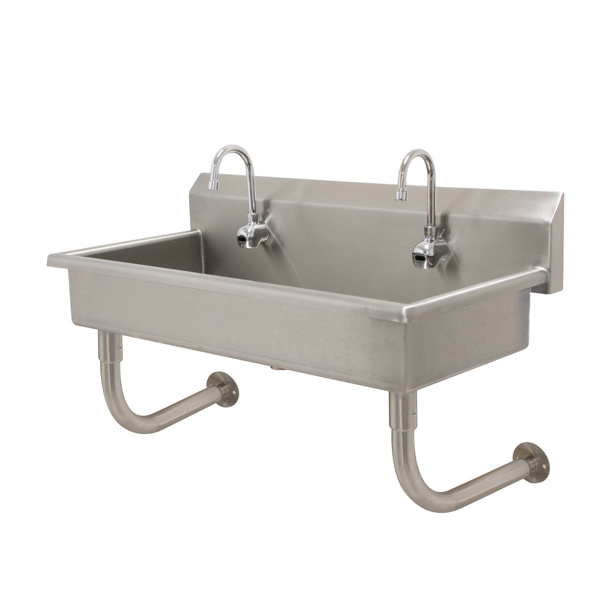 Advance Tabco FC-WM-40EF 40" Wall Mounted Multi-Station Hand Sink with e-Faucet - 16 gauge