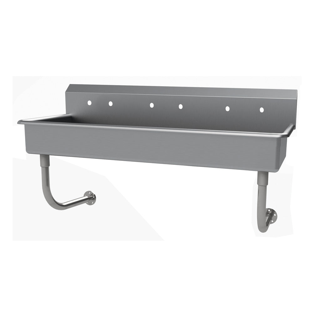 Advance Tabco FC-WM-60-ADA-F 60" Wall Mounted Multi-Station Hand Sink with Wrist Faucet - 16 gauge