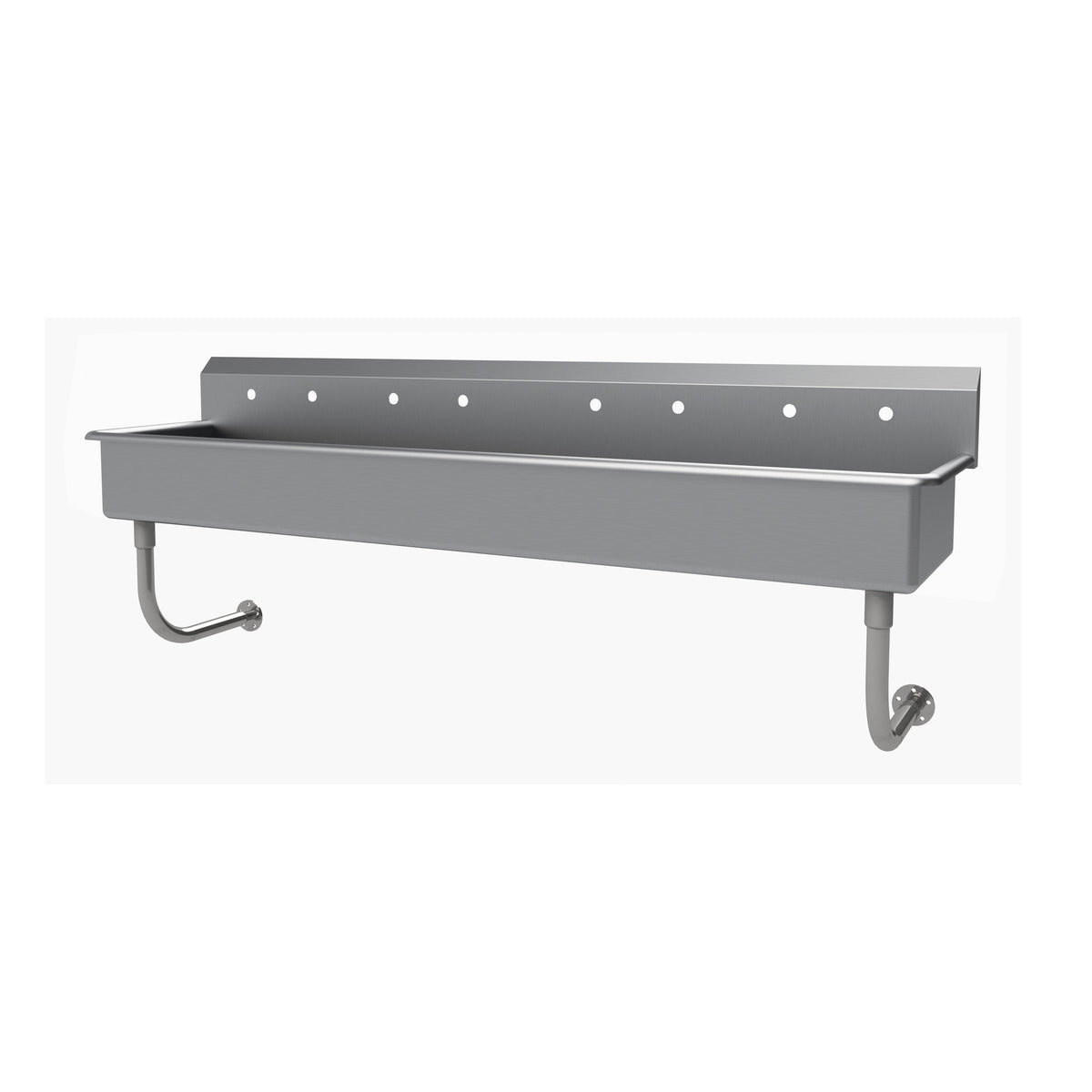 Advance Tabco FC-WM-80 80" Wall Mounted Multi-Station Hand Sink without Faucet - 16 gauge