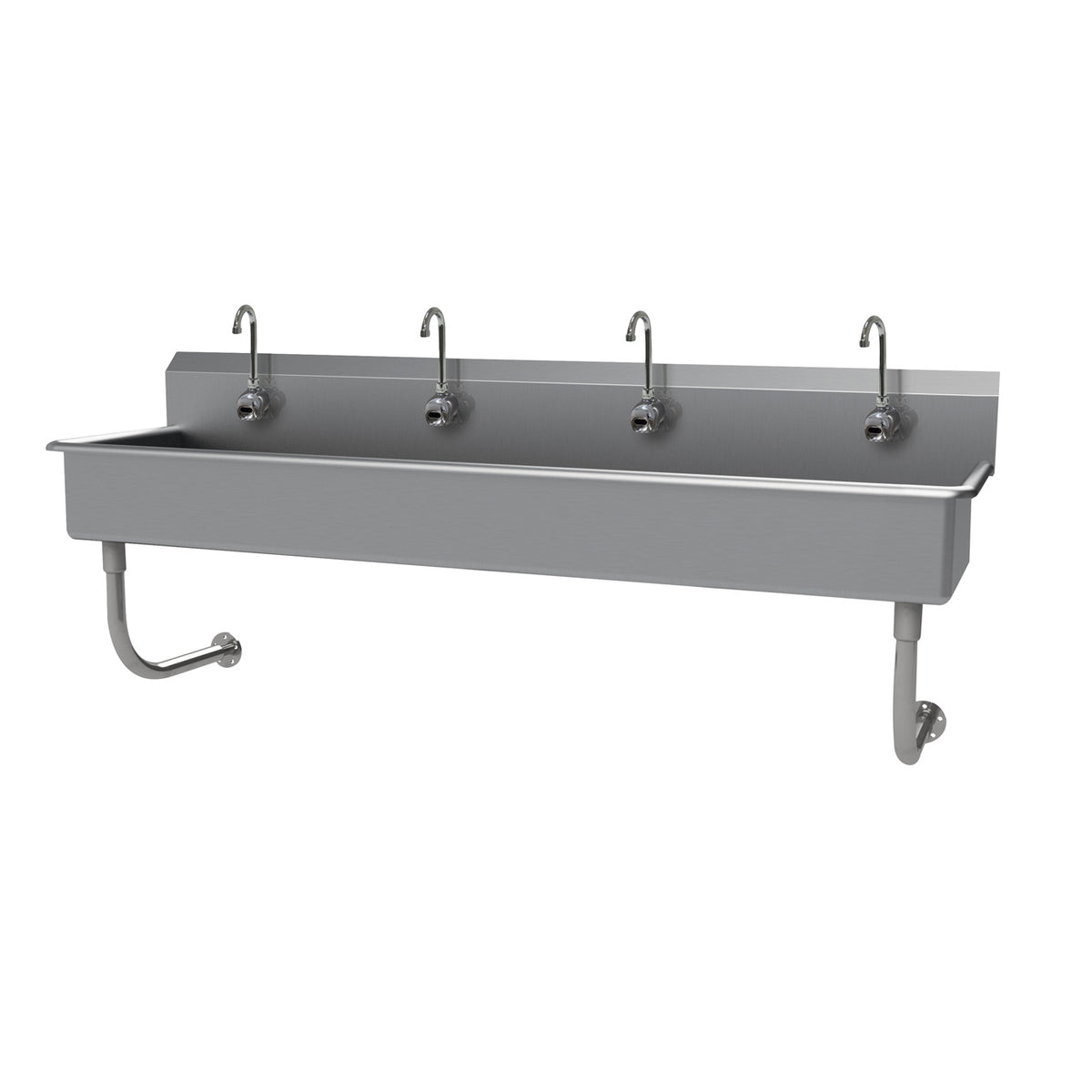 Advance Tabco FC-WM-80EF 80" Wall Mounted Multi-Station Hand Sink with e-Faucet - 16 gauge