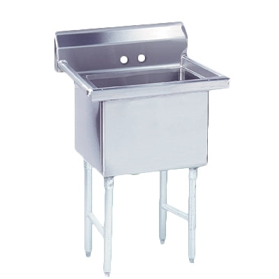 Advance Tabco FS-1-1620 21" One Compartment Sink, 16"W x 20"L Bowl Without Drainboards
