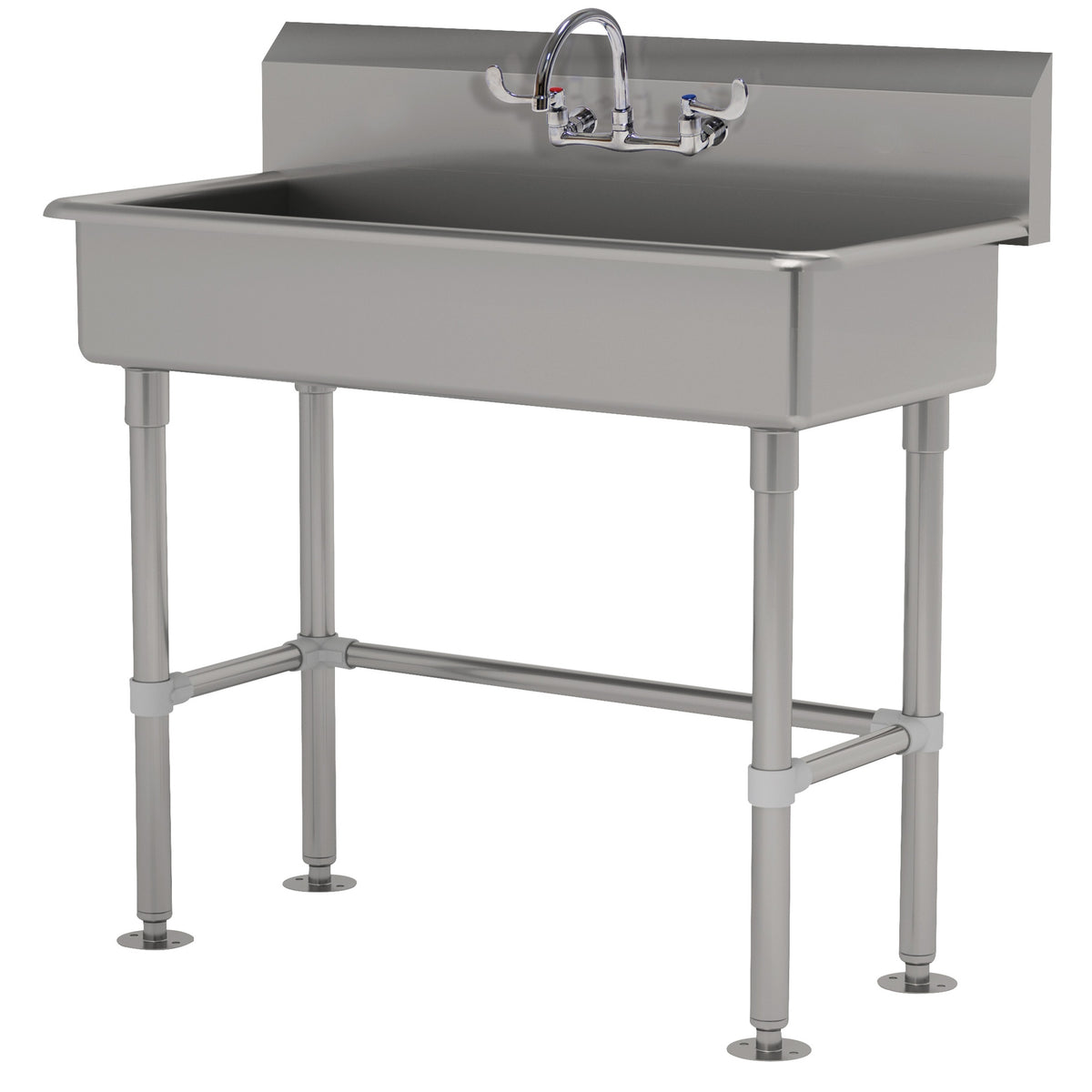 Advance Tabco FS-FM-1-ADA-F 40" Freestanding Hand Sink with Wrist Faucet - 14 gauge