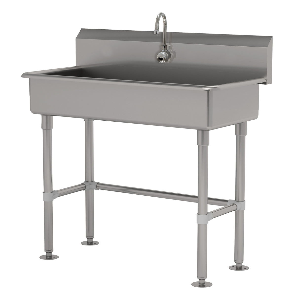 Advance Tabco FS-FM-1-EFADA 40" Freestanding Hand Sink with e-Faucet - 14 gauge