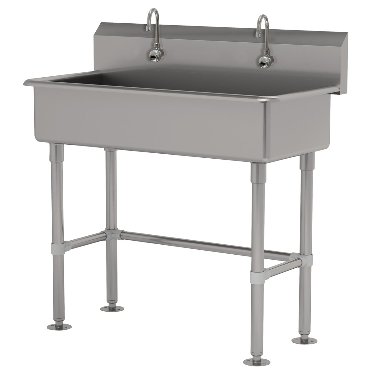 Advance Tabco FS-FM-40EF 40" Freestanding Multi-Station Hand Sink with e-Faucet - 14 gauge