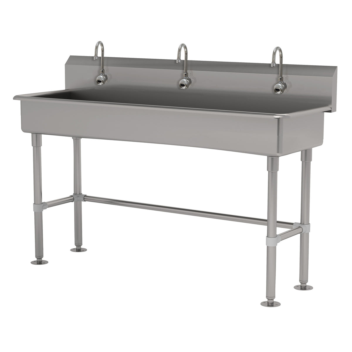 Advance Tabco FS-FM-60EFADA 60" Freestanding Multi-Station Hand Sink with e-Faucet - 14 gauge
