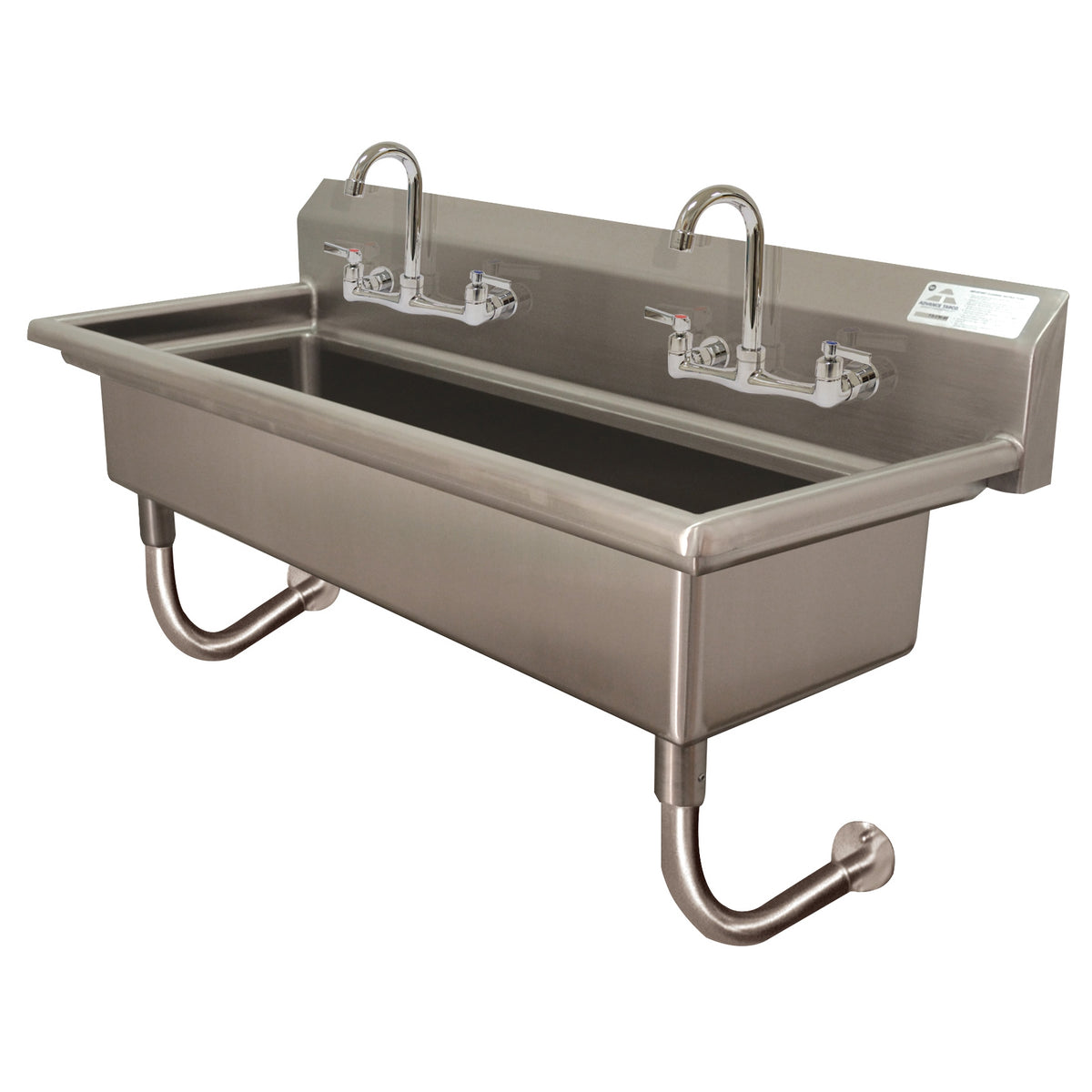 Advance Tabco FS-WM-40-F 40" Wall Mounted Multi-Station Hand Sink with Faucet - 14 gauge