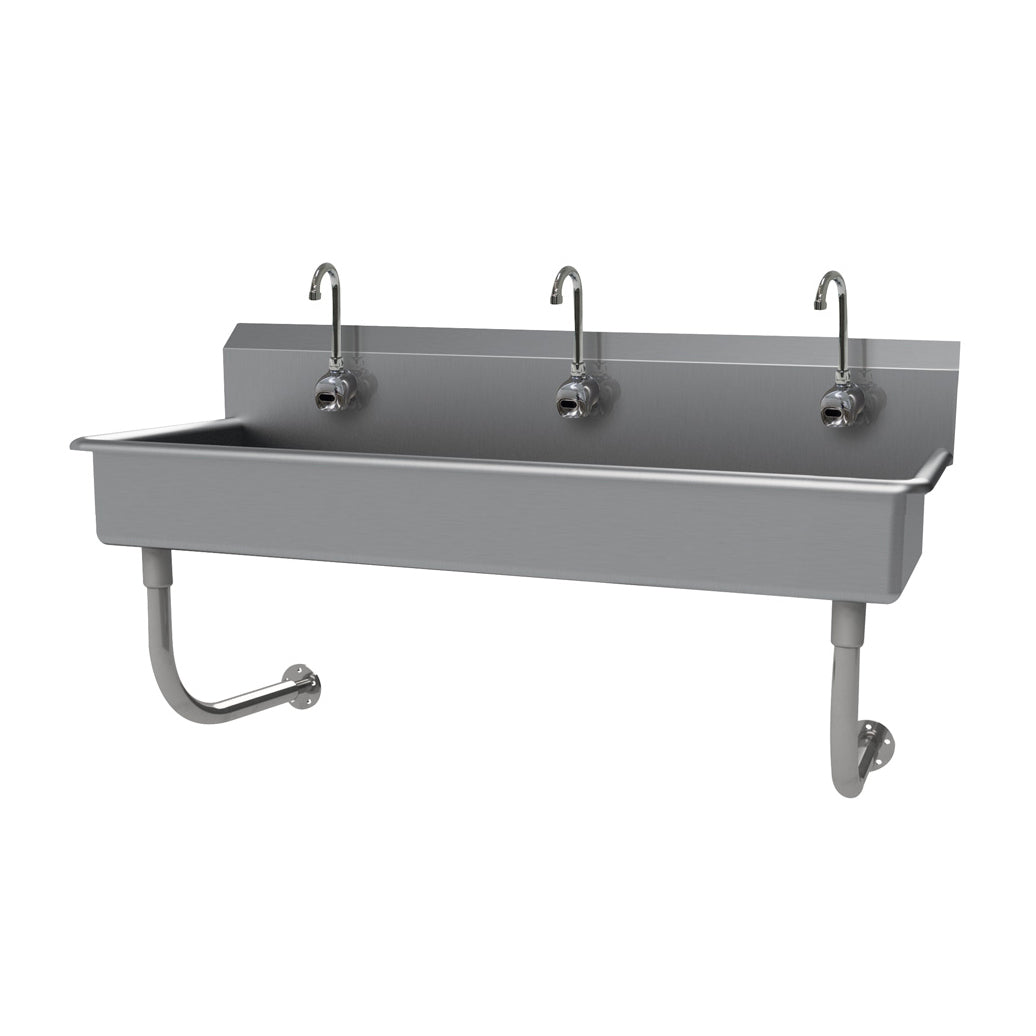 Advance Tabco FS-WM-60EFADA 60" Wall Mounted Multi-Station Hand Sink with e-Faucet - 14 gauge