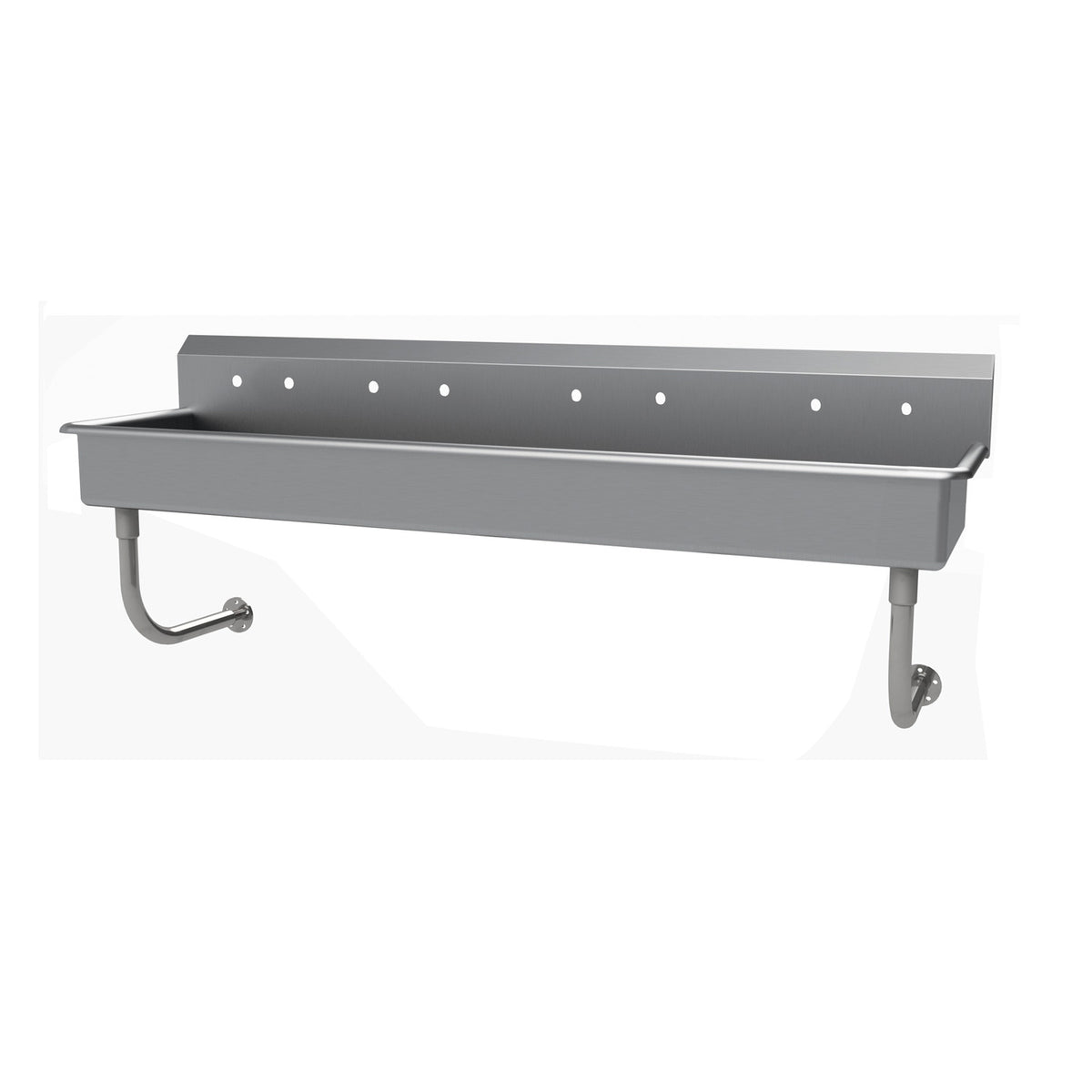 Advance Tabco FS-WM-80-ADA 80" Wall Mounted Multi-Station Hand Sink without Faucet - 14 gauge