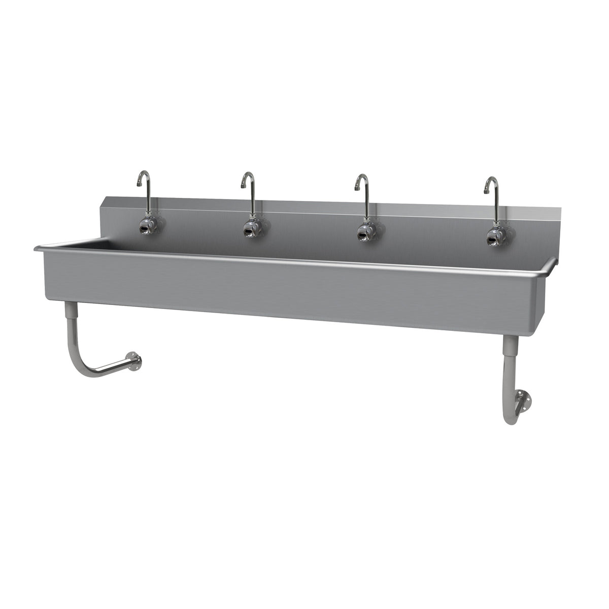 Advance Tabco FS-WM-80EF 80" Wall Mounted Multi-Station Hand Sink with e-Faucet - 14 gauge