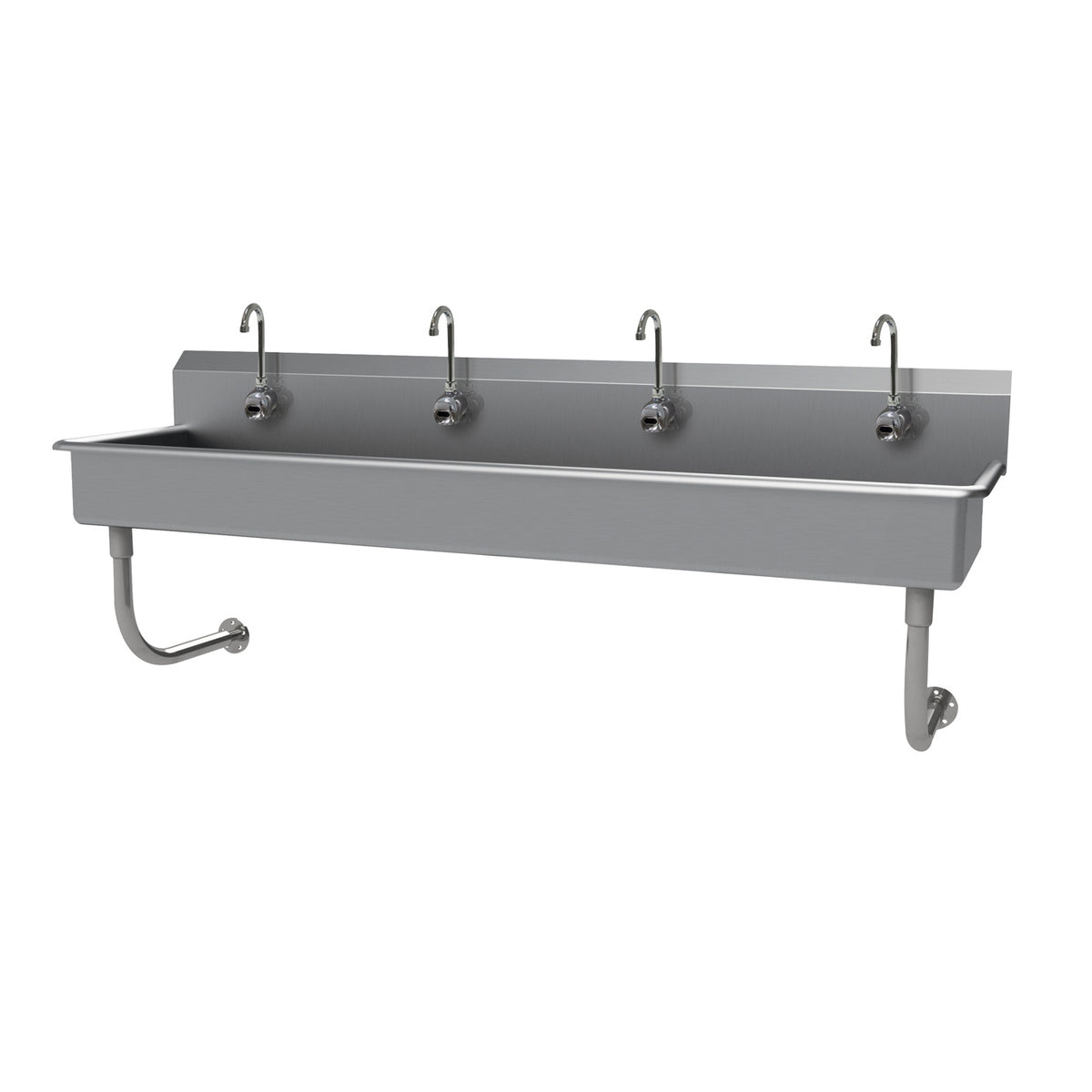 Advance Tabco FS-WM-80EFADA 80" Wall Mounted Multi-Station Hand Sink with e-Faucet - 14 gauge