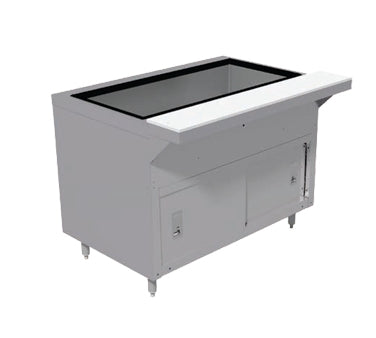 Advance Tabco HDCPU-5-DR 77" Heavy-Duty Ice-Cooled Table w/ Enclosed Base and Sliding Doors, (5) Pan