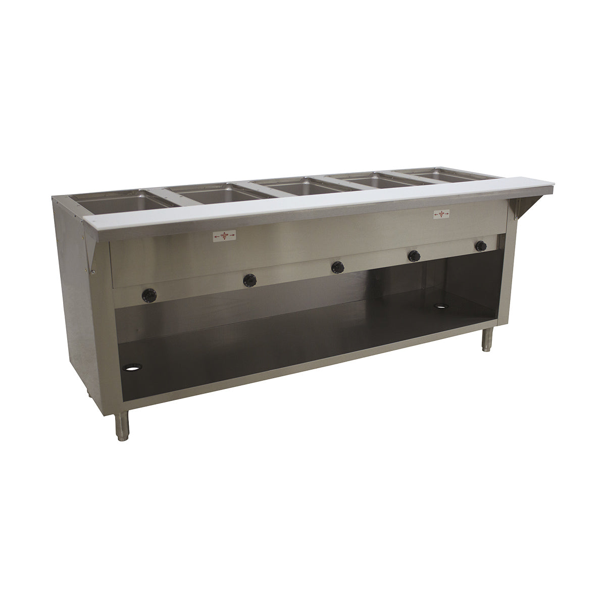 Advance Tabco HF-5G-NAT-BS 77" Natural Gas Hot Food Table, (5) Open Wells