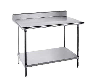 Advance Tabco KAG-2412 144" x 24" 16-Gauge Stainless Steel Work Table with Adjustable Undershelf