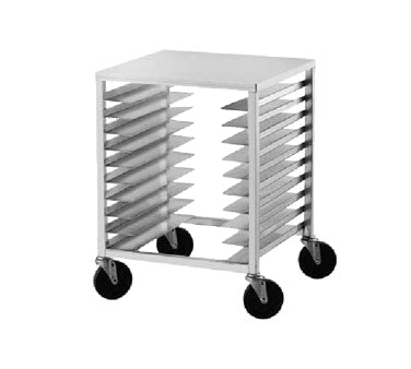 Advance Tabco PR10-3PT Mobile Half Height End Load Bun / Sheet Pan Rack with Work Top