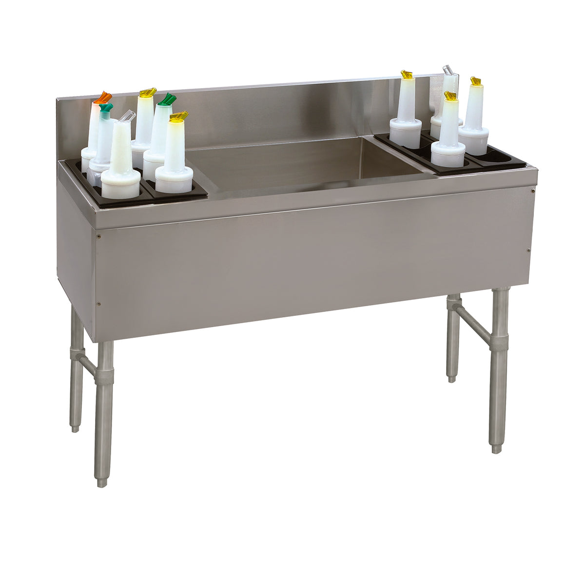 Advance Tabco PRC-19-60LR 60" Ice Bin / Bottle Storage Combo Unit