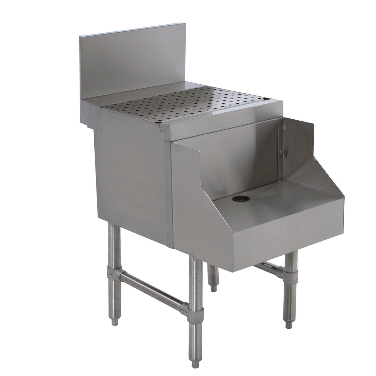 Advance Tabco PRDB-24-12 12" Underbar Blender Station with Drainboard