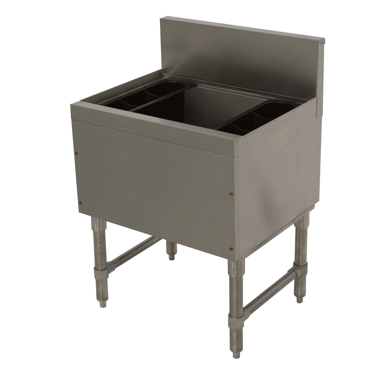 Advance Tabco PRI-19-36 36" Stainless Steel Underbar Ice Bin / Cocktail Unit, 108 lbs Capacity