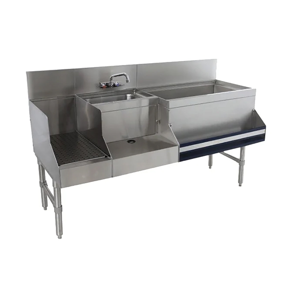 Advance Tabco PRU-19-60L 60" Blender Station Underbar Ice Bin/Cocktail Station, 89 lbs - Left