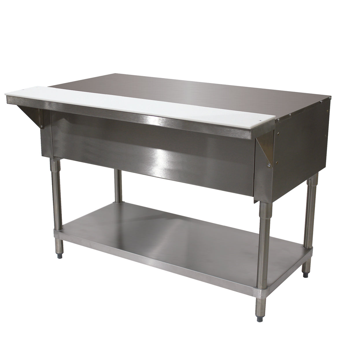 Advance Tabco STU-4 62" Solid Top Table with Undershelf