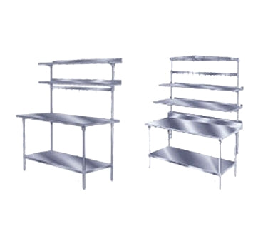 Advance Tabco SWT-84 , 84" Stainless Steel Table Mounted Pot Rack / Utensil Rack w/ 18 Hooks, Semi-Circular