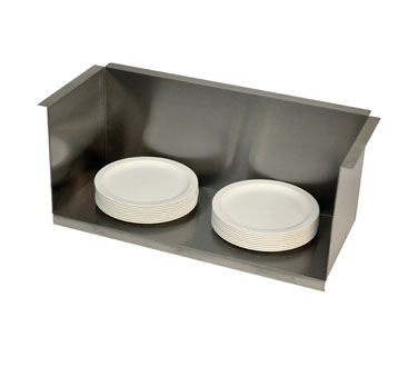 Advance Tabco TA-135 10" Deep Under Counter Mount Plate Shelf for Enclosed Base Tables without Doors Only