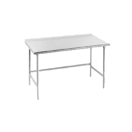 Advance Tabco TFLG-362 24" Open Base Work Table, Galvanized Base / 1-1/2" Backsplash - Upturn