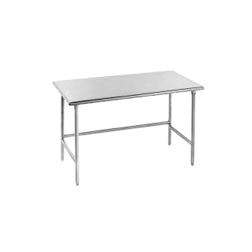 Advance Tabco TSS-362 24" Open Base Work Table, Stainless Steel Base / Flat Top (Without Backsplash)