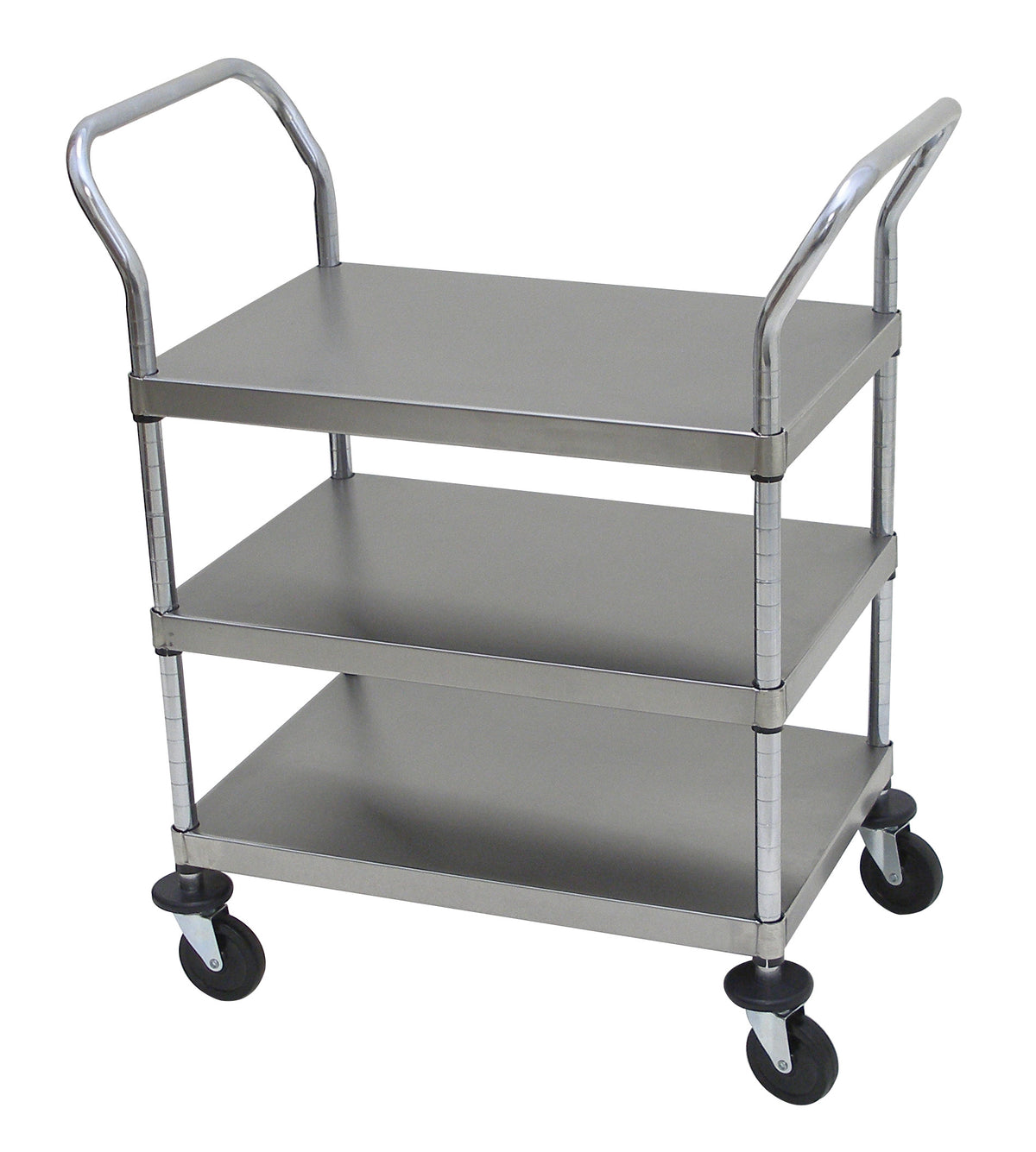 Advance Tabco UC-3-1827 Stainless Steel 3 Shelf Open Utility Cart w/ Shelf Size 18" x 27"