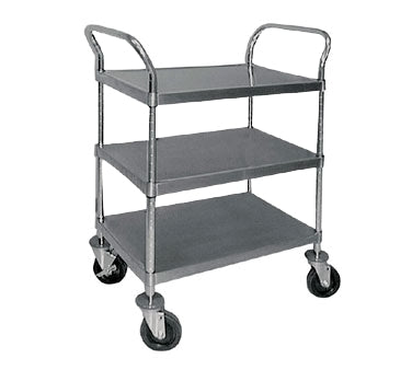 Advance Tabco UC-3-2433 Stainless Steel 3 Shelf Open Utility Cart w/ Shelf Size 24" x 33"