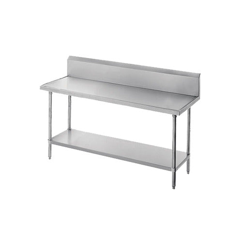 Advance Tabco VKS-362 24" Open Base Work Table, Stainless Steel Base / 10" Backsplash