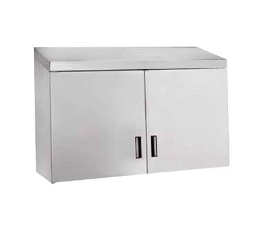 Advance Tabco WCH-15-48 48" 430 Stainless Steel Wall Mounted Cabinet w/ Hinged Doors