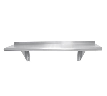 Advance Tabco WS-10-120 Stainless Steel 16 Gauge Satin Wall-Mounted Shelf - 120" x 10"