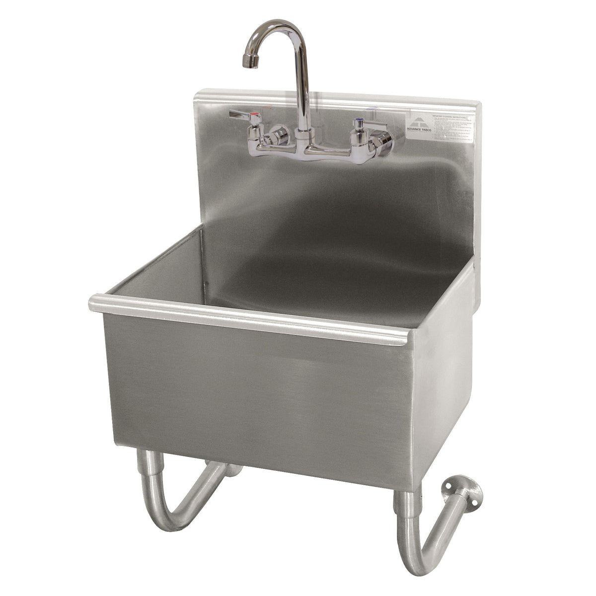 Advance Tabco WSS-14-21-F 18" Wall Mounted Hand Sink with Faucet - 16 gauge