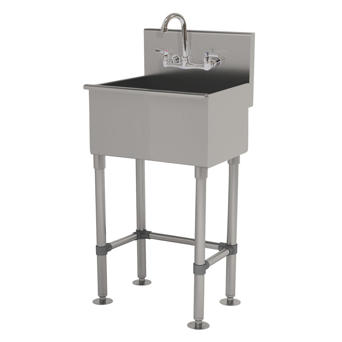 Advance Tabco WSS-16-25-FM-F 22" Freestanding Hand Sink with Faucet - 16 gauge