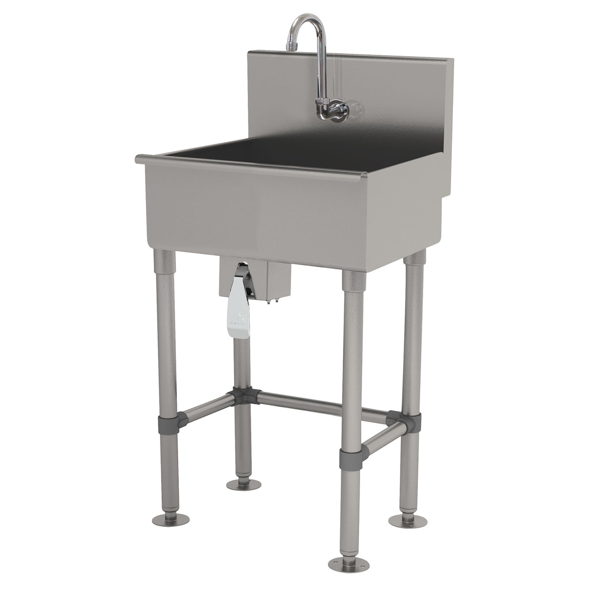 Advance Tabco WSS-16-31KV-FM 31" Freestanding Hand Sink w/Hands Free Faucet-Single Knee Valve/16 g