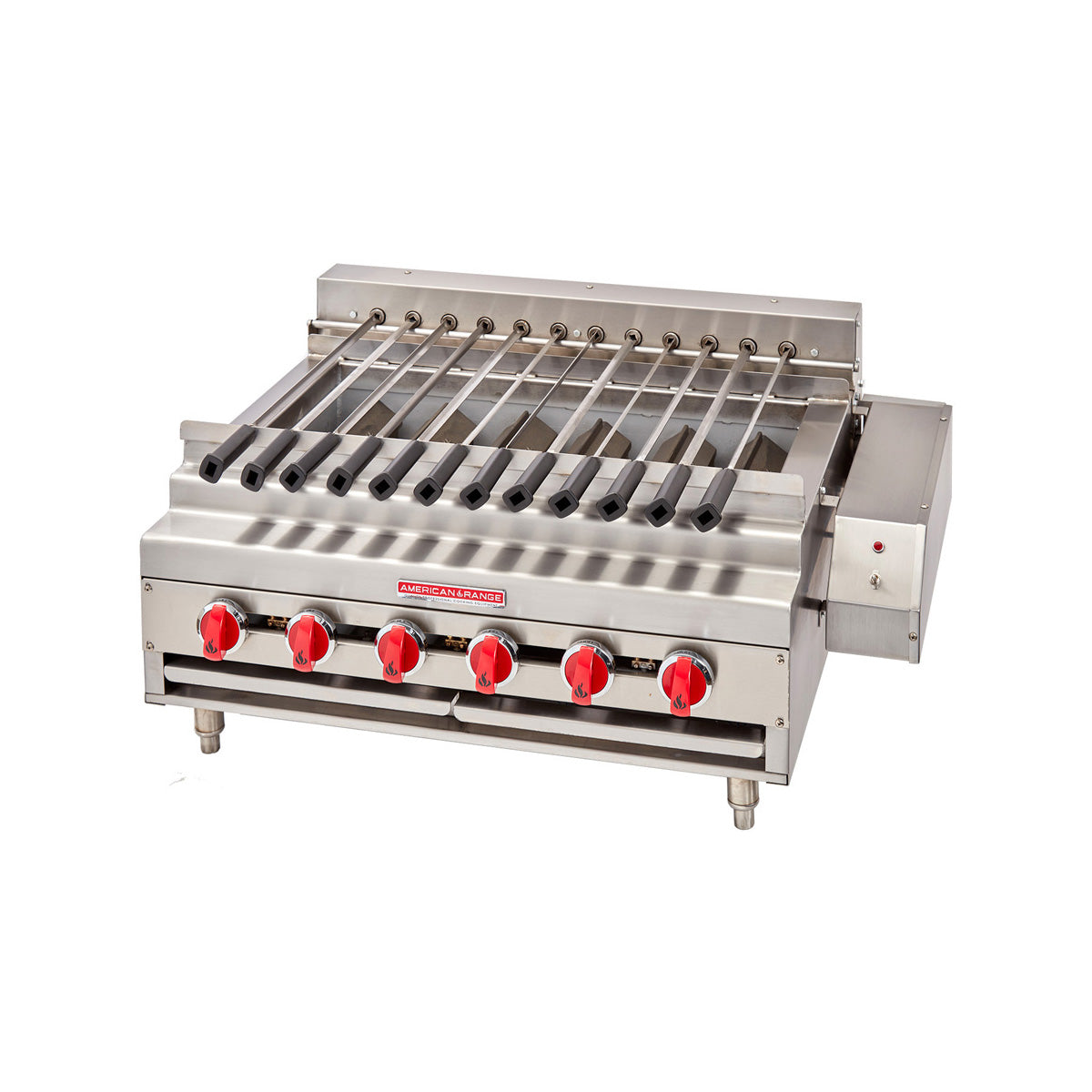 American Range ARKB-36 36" Countertop Gas Radiant Kebob Broiler w/ (6) Burners, 180.000 BTU
