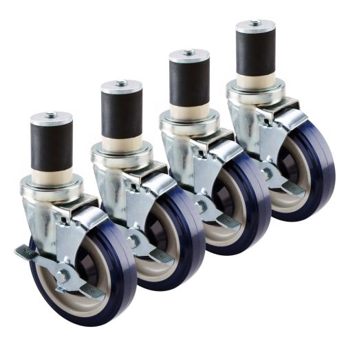 Atosa WA400002 Universal Plate Caster With Front Brake Set of 4
