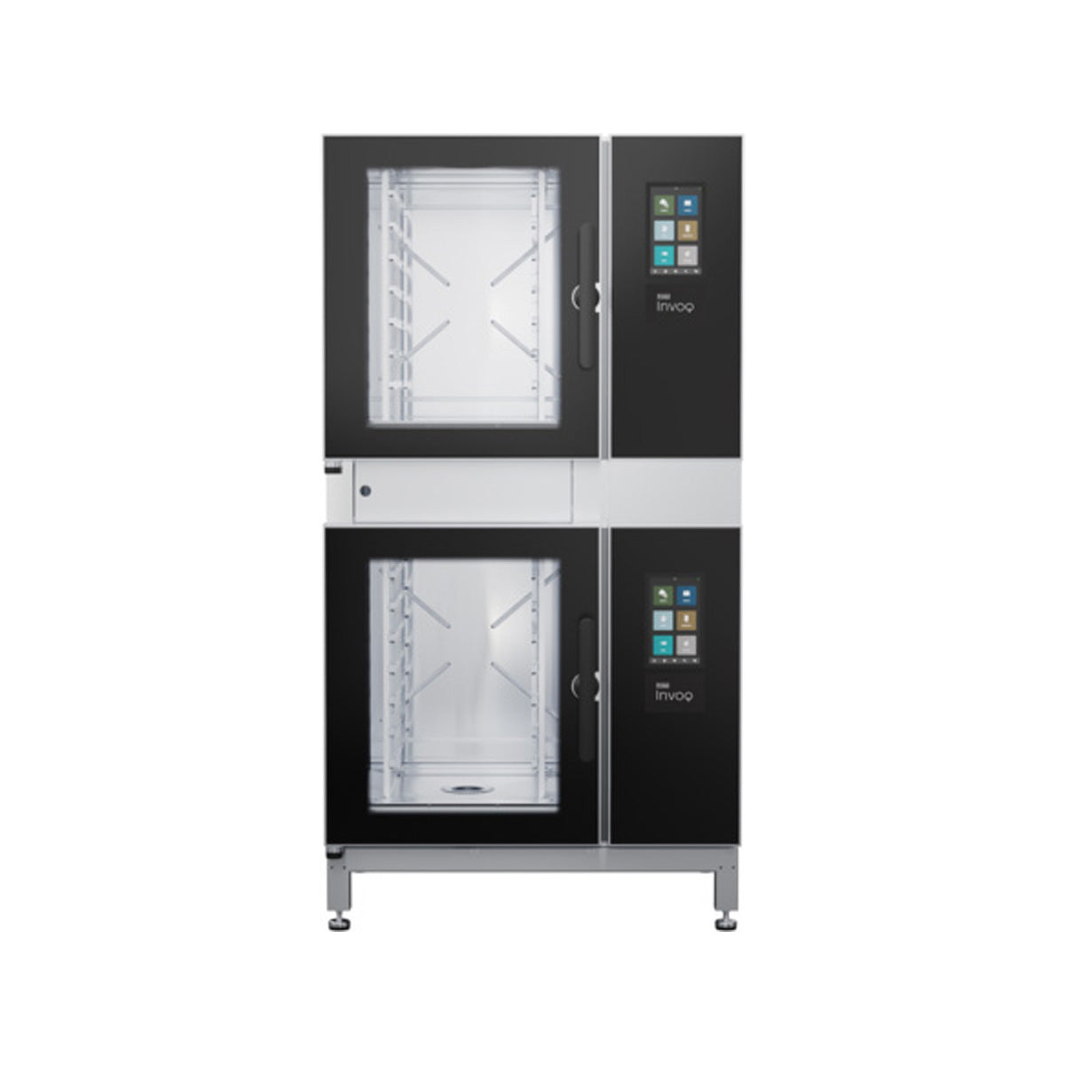 Blodgett Invoq 61BLE/61BLE stacked combi ovens, front view