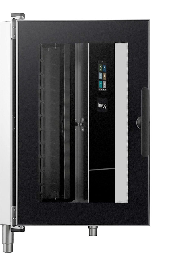 Blodgett Invoq 6-1/1 GN combi oven with door open, side view