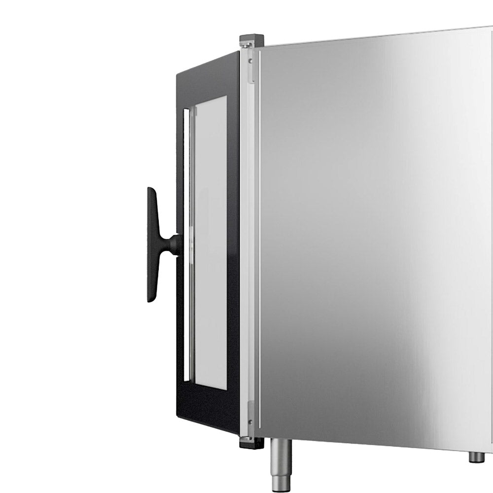 Blodgett Invoq 6-1/1 GN combi oven with door open, rear side view