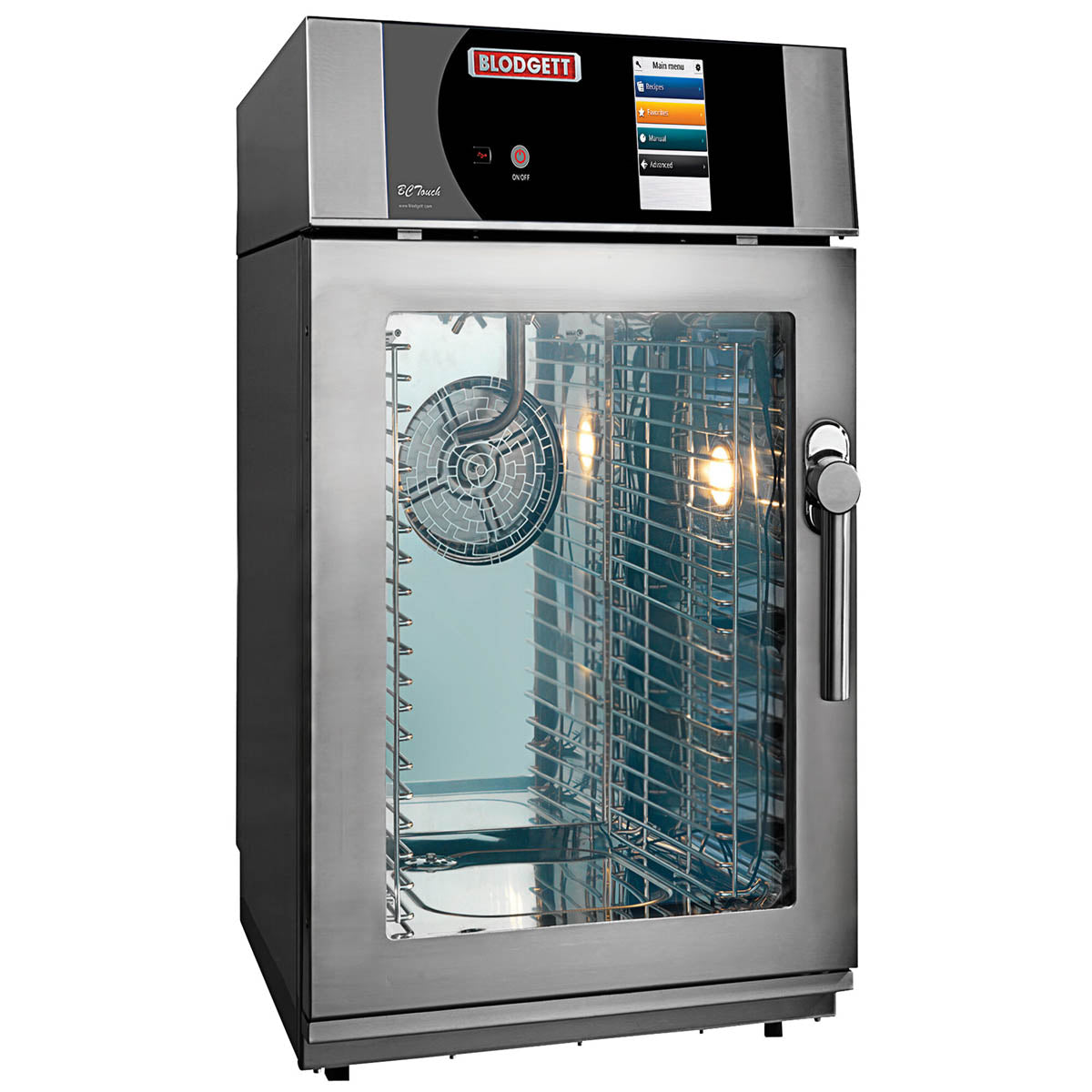 Blodgett BLCT-10E boilerless electric mini combi oven, angled front view