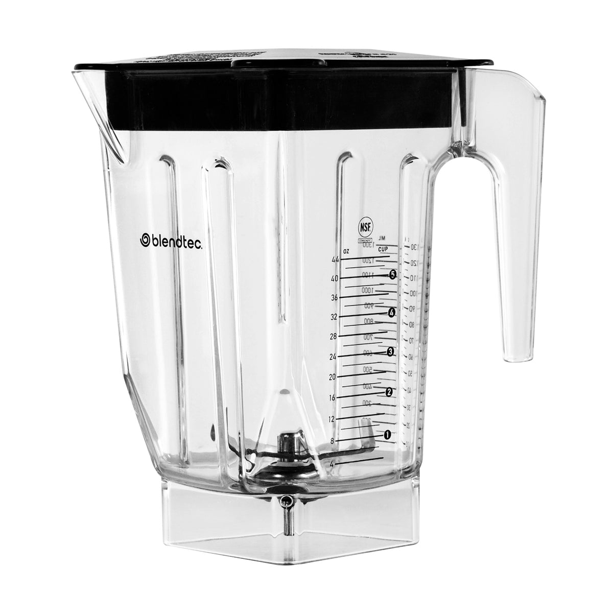 Blendtec Ultra Jar with spout and lid, front view