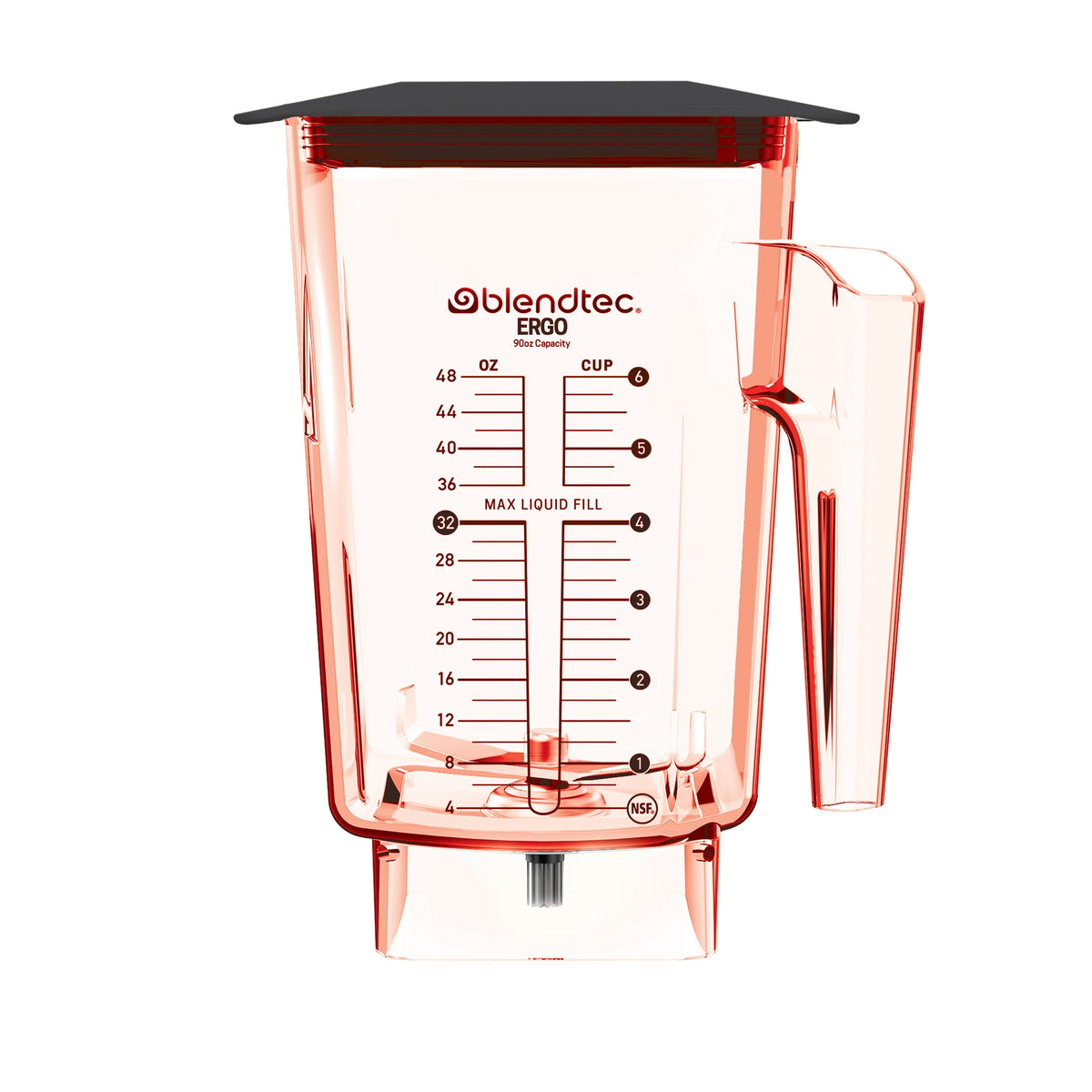 Blendtec 40-637-68 red Ergo jar with black lid