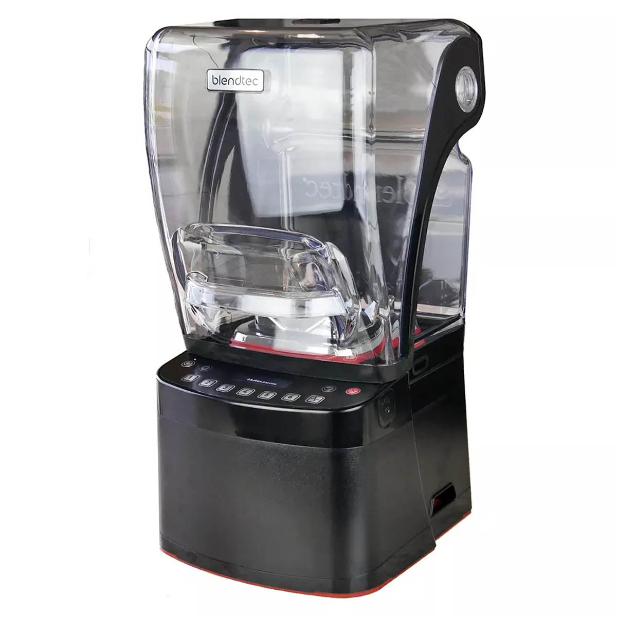 Blendtec S885C2901-NOJAR Stealth 885 blender with sound enclosure, front angle view
