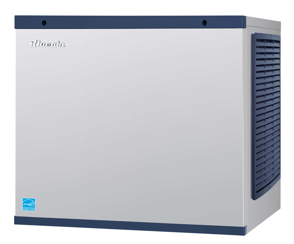 Blue Air BLMH-650A modular half dice ice machine head, front angle view