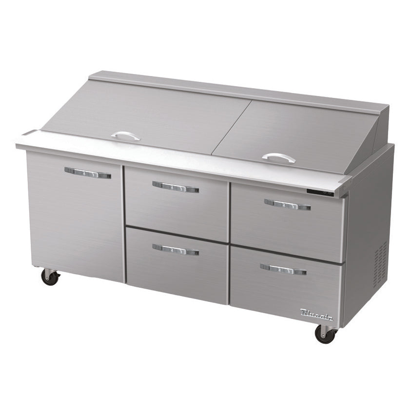 Blue Air BLMT72-D4RM-HC mega top prep table, front angle view
